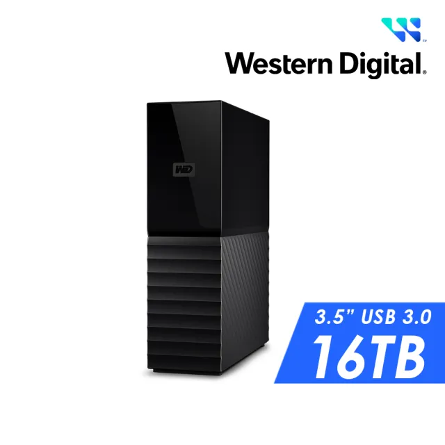 【WD 威騰】My Book 16TB 3.5吋 外接硬碟(WDBBGB0160HBK-SESN)
