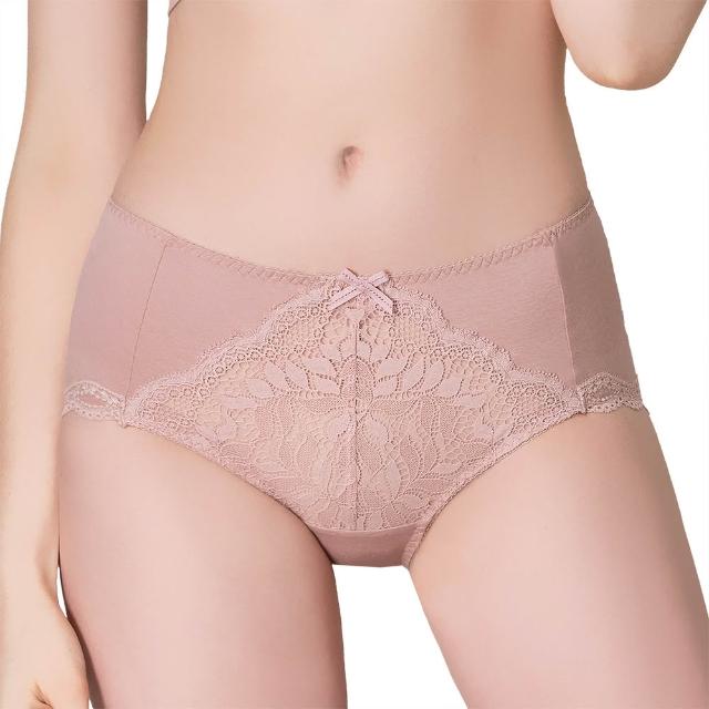 【Swear 思薇爾】有氧森活系列M-XXL蕾絲中腰三角女內褲(芋膚色)