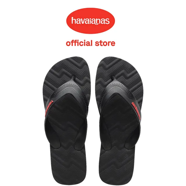【havaianas 哈瓦仕】拖鞋 男鞋 女鞋 夾腳拖 寬帶 鏤空鞋帶 Track Waves 黑 4149734-0090U (哈瓦士)