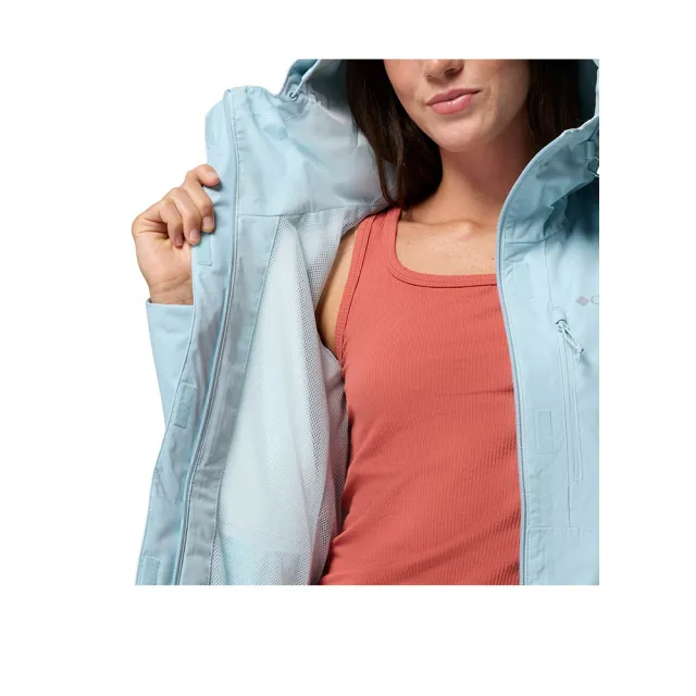 【Columbia 哥倫比亞】女款-OT防水外套-Hikebound™ II Jacket-晴空藍(UWR05330HO/KS)