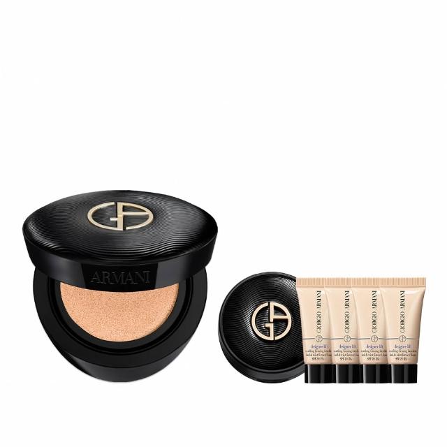 【ARMANI 亞曼尼】官方直營 訂製奢潤緞光氣墊粉餅(粉盒+粉蕊/氣墊/底妝/GA