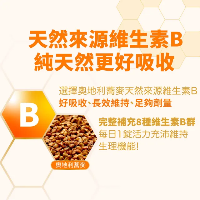 【統欣生技】TX-長效天然維他命B群 3入組(60粒/入-12小時緩釋錠.小顆粒)