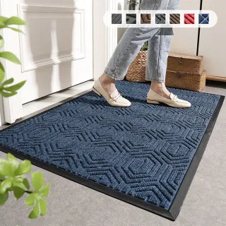 【JOCIYO 聚時柚】3D刮泥吸水120*60cm玄關進門腳踏墊地毯(滌綸圈絨壓花橡膠地墊)