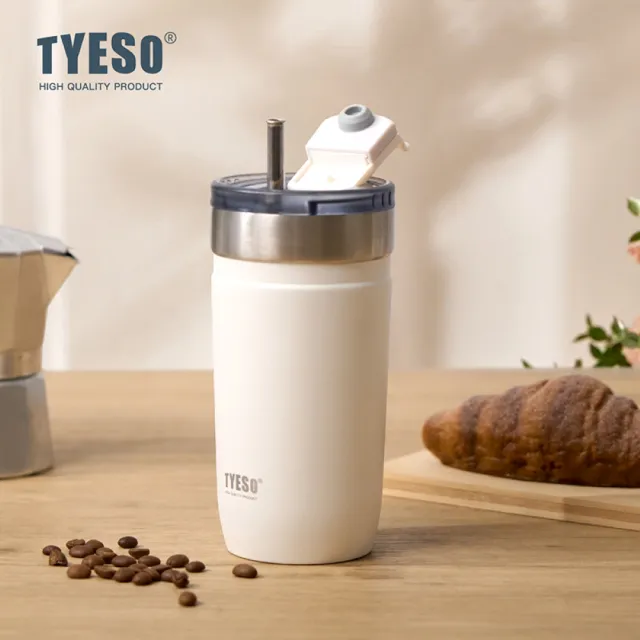 【H&R 安室家】TYESO泰碩 304不鏽鋼保溫咖啡杯550ml(H80)