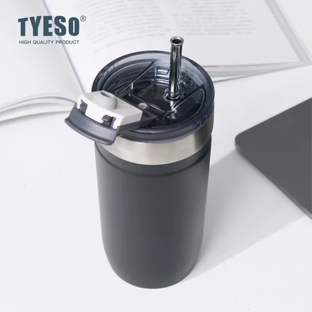 【H&R 安室家】TYESO泰碩 304不鏽鋼保溫咖啡杯550ml(H80)