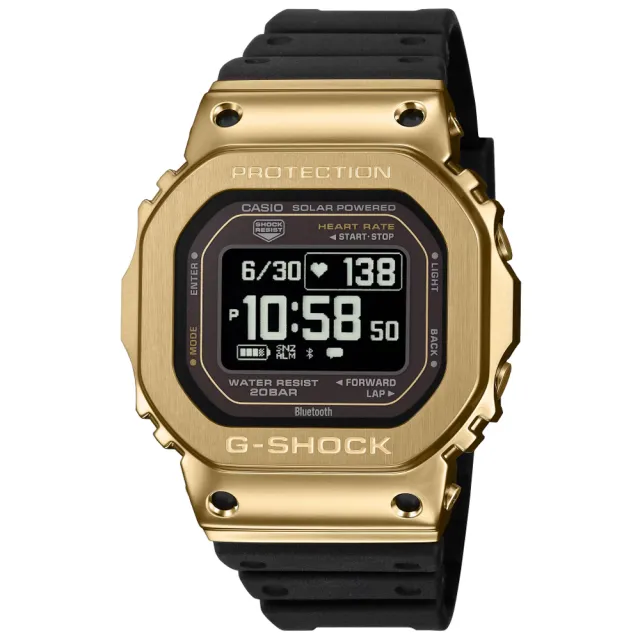 【CASIO 卡西歐】G-SHOCK 強悍耐用 太陽能運動電子腕錶 錶 週年慶 雙11(GM-H5600-9)