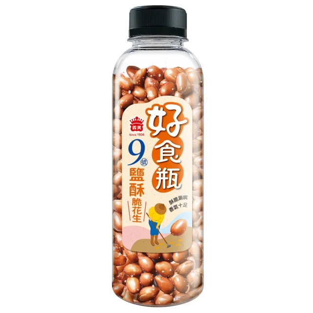 【義美】義美好食瓶-脆花生230g*4罐組(香脆*2+濃蒜/油爆/海苔 任選2)