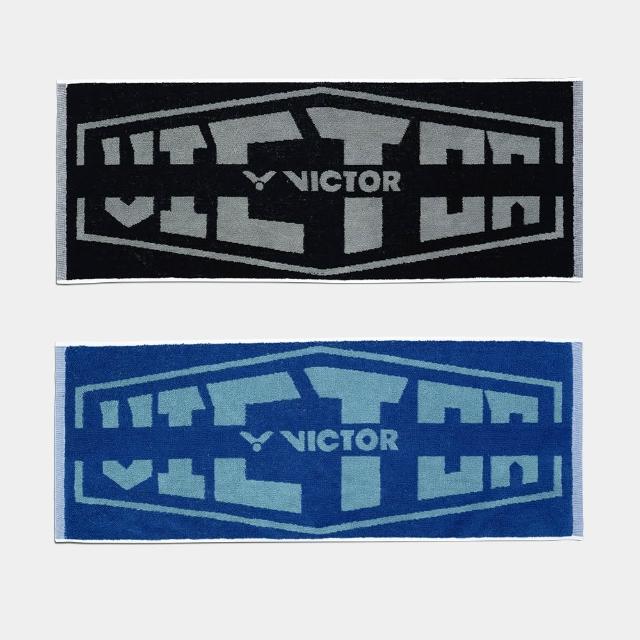 【VICTOR 勝利體育】運動毛巾(C-4221 C/F 黑/天墜藍)