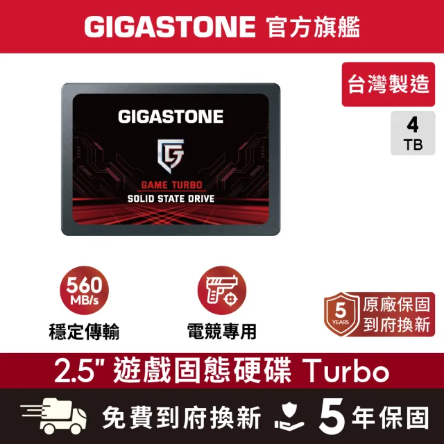 Gigastone 立達國際】Game Turbo 4TB SATA III 2.5吋ssd固態硬碟(讀
