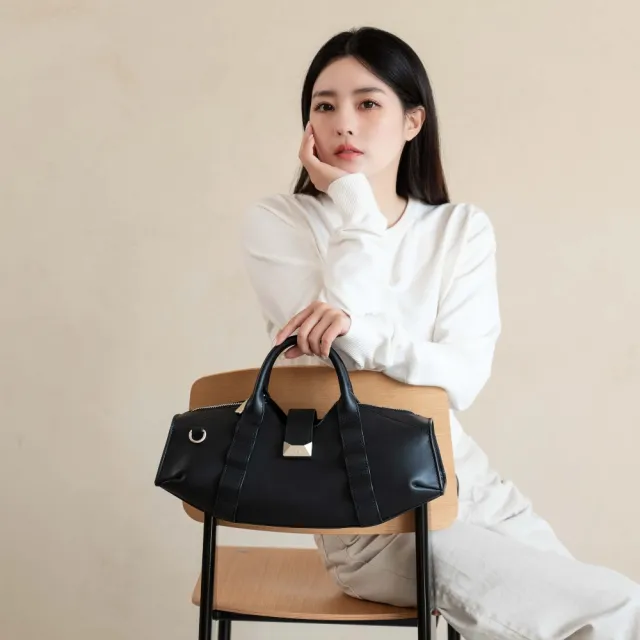 【KlassiC.】雙11 niceynook 包袋支線 - SONA 牛皮波紋船型包 可肩背 手提多元變化造型 真皮面料