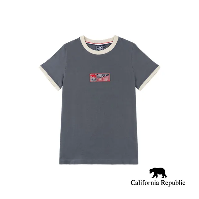 【California Republic】深灰圓領短TEE(女)