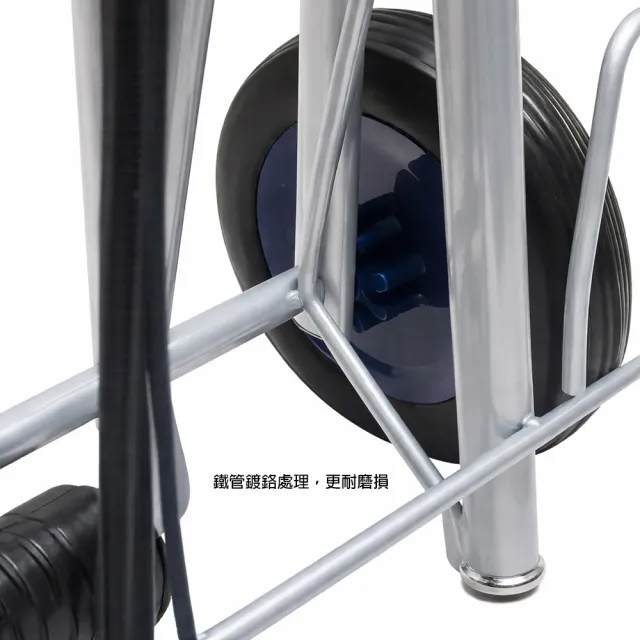 【月陽】送鬆緊拉繩台灣製造省力好拉大兩輪大型折疊式推車扁管大行李車架(N201C)