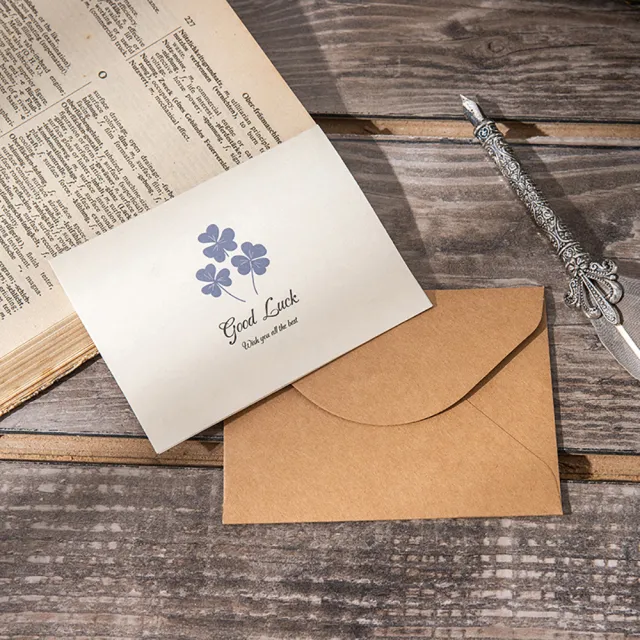 Paper Play 萬用卡片 感恩卡/萬用卡片-復古清新蔚藍印花圖樣造型卡片 感恩卡 畢業卡(6款任選)