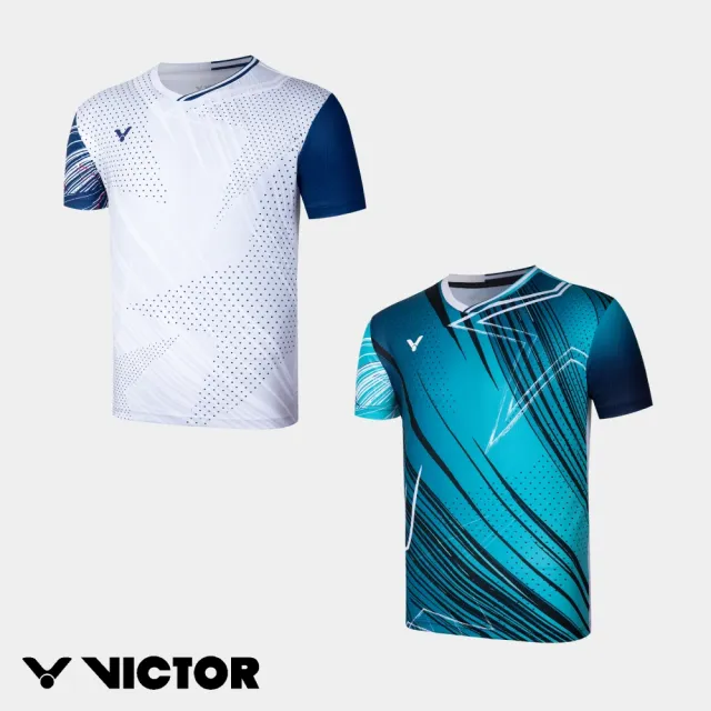 【VICTOR 勝利體育】針織賽服 中性款(T-2602 A/B 白/信標藍)