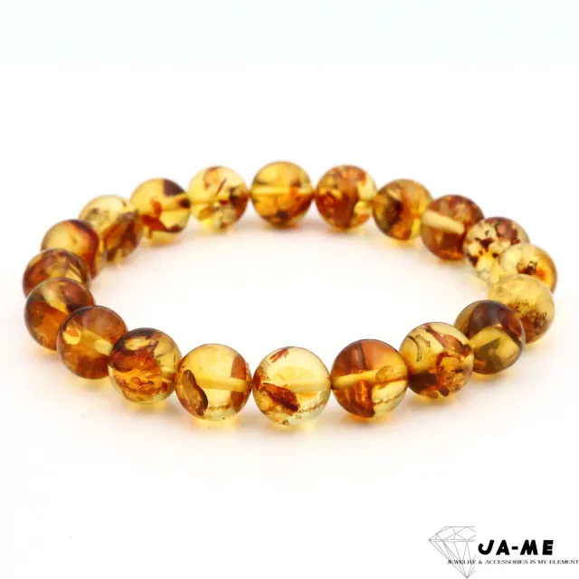 【JA-ME】天然琥珀 財運爆棚花珀手珠10mm