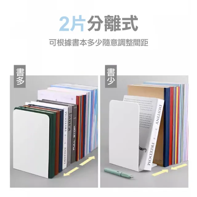 【ROYAL LIFE 皇室生活】金屬L型書桌活動書架-4入組(書架/活動書架/書本收納/書擋架/書本架)