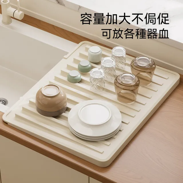 整理師廚房水槽 瀝水架 矽膠瀝水架 墊隔熱防燙檯面 多功能碗盤瀝水 置物架 LWJ
