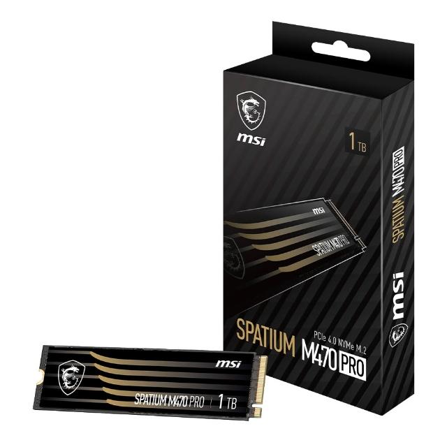 SSD+MB組合★【MSI 微星】SPATIUM M470 Pro 1TB SSD固態硬碟(讀6000MB/寫4500MB)+微星A520M-A