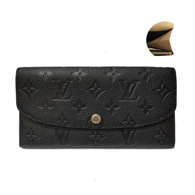 LV LOUIS VUITTON路易威登 M62369 Emilie Monogram Empreinte 壓紋釦式長夾 LV LOUIS VUITTON 路易威登 M62369 Emilie Monogram Empreinte 黑色系壓紋釦式長夾,採用高階牛皮製成,設計簡約大方,適合日常使用。內附原廠防塵套,並有7個內夾層與1個內袋,提供充足的收納空間,為女性日常搭配增添時尚感。