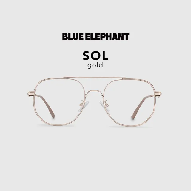 【BLUE ELEPHANT】SOL gold MAIN一般款式 抗藍光眼鏡 鏡框 附盒 官方旗艦店(韓國 眼鏡 明星同款)