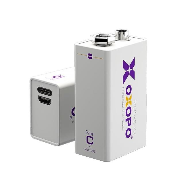 【OXOPO】XC系列 9V Type-C / Micro USB 充電鋰電池(1入)
