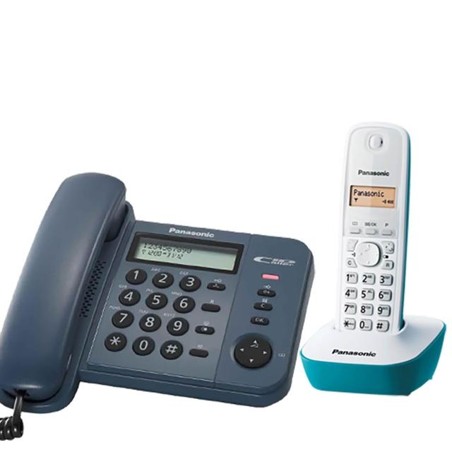 【Panasonic 國際牌】經典有線+無線來電顯示電話組(KX-TS580 + KX-TG1611)