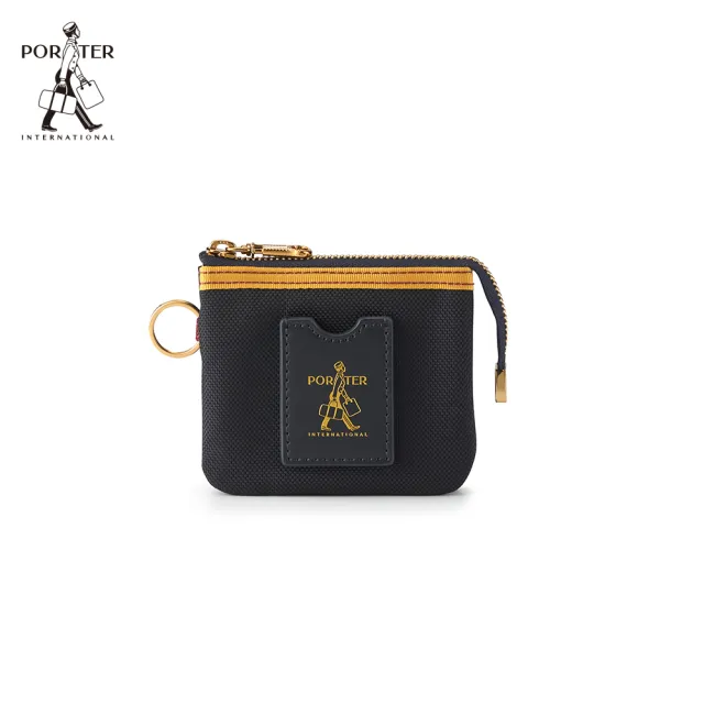 【PORTER INTERNATIONAL】經典復古LUXY零錢包(芥末黃/深藍)