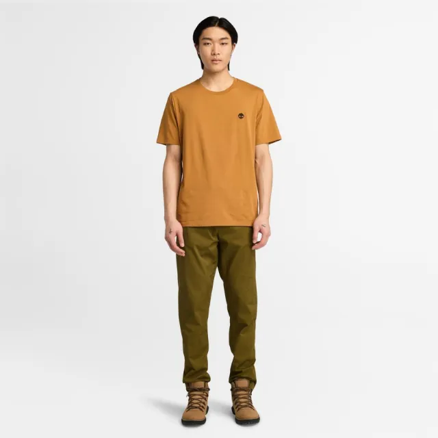 【Timberland】男款小麥色休閒短袖T恤(A6DKUP47)