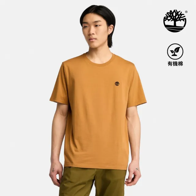 【Timberland】男款小麥色休閒短袖T恤(A6DKUP47)