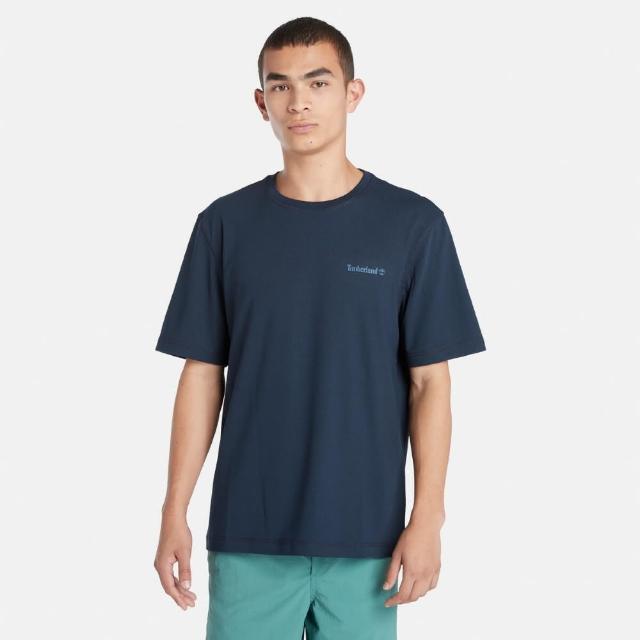 【Timberland】男款深寶石藍休閒短袖T恤(A2QB7433)