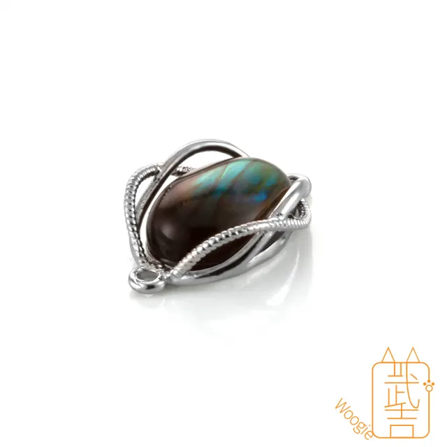 【Woogie武吉珠寶】彩光拉長石設計配件(24x15mm)