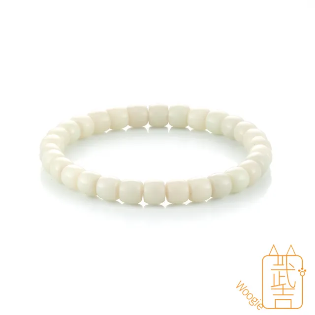 【Woogie武吉珠寶】和田白玉手鍊(米達老形6-7mm)