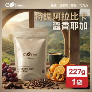 【Cofeel 凱飛】鮮烘豆醬香耶加特調阿拉比卡咖啡豆半磅(227g/袋)