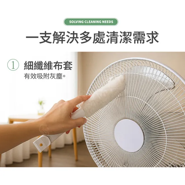【GREEN BELL 綠貝】五合一循環扇清潔刷 2入組(風扇刷 冷氣刷 縫隙清潔)