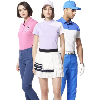 【Lynx Golf】換季首降4折！春夏首爾高桿合身銀離子抗菌吸排機能小V領/立領/短袖POLO衫(山貓男女多款任選)