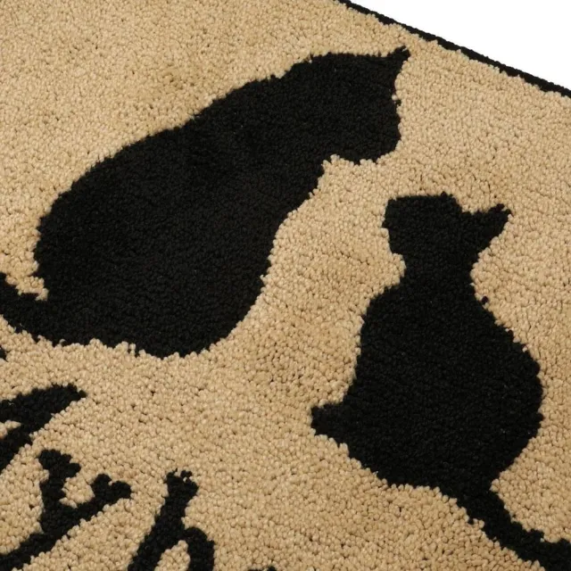 【NITORI 宜得利家居】(DECO HOME商品)地墊 CAT 黑貓 nsFM02 45×75(DH)