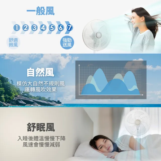 【SAMPO 聲寶】16吋遙控微電腦DC直流馬達立扇 SK-FD16KD