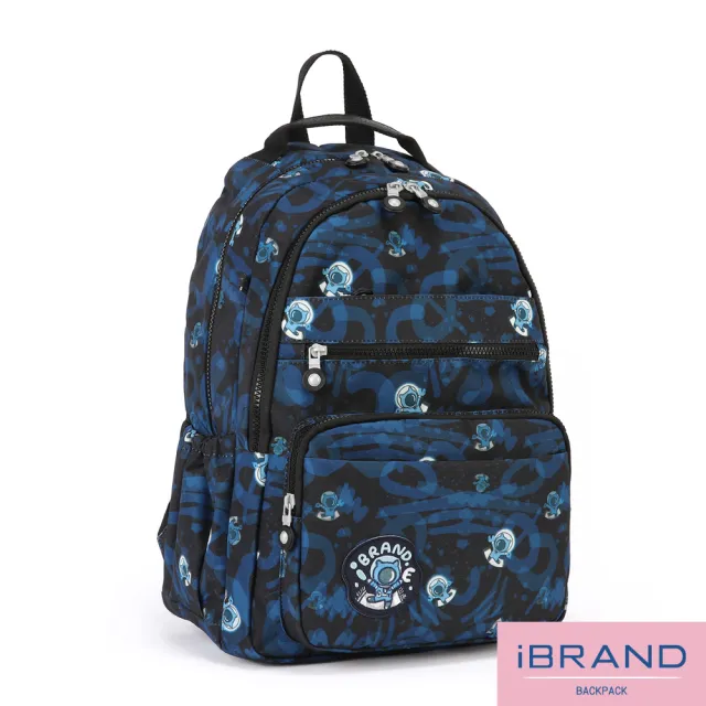 【iBrand】雙11 經典百搭輕盈多口袋後背包(星空漫遊)