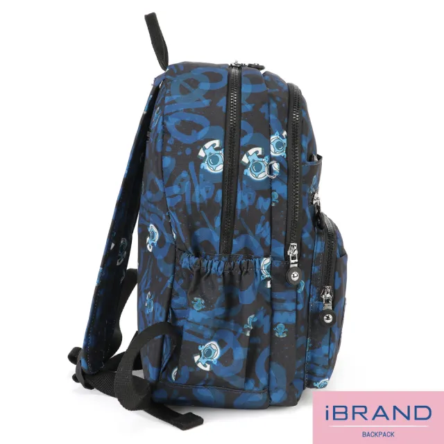 【iBrand】雙11 輕盈防潑水多口袋尼龍後背包(防水包 星空漫遊)