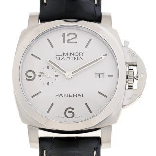 【PANERAI 沛納海】Luminor Marina自動上鍊皮帶表(PAM03314)x白面x44mm