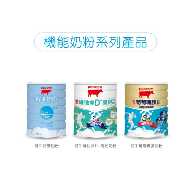 【RED COW紅牛】官方直營 葡萄糖胺奶粉軟硬兼固配方1.5kgX2罐