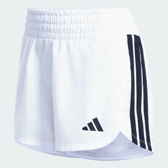 【adidas 愛迪達】PACER HIGH W 田徑褲 短褲 女 運動褲 白 KD7324