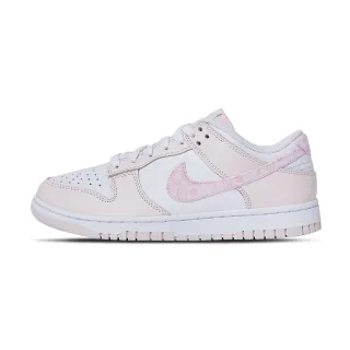 【NIKE 耐吉】W Dunk Low 女鞋 白粉色 櫻花粉 變形蟲 Dunk 板鞋 運動 休閒鞋 FD1449-100