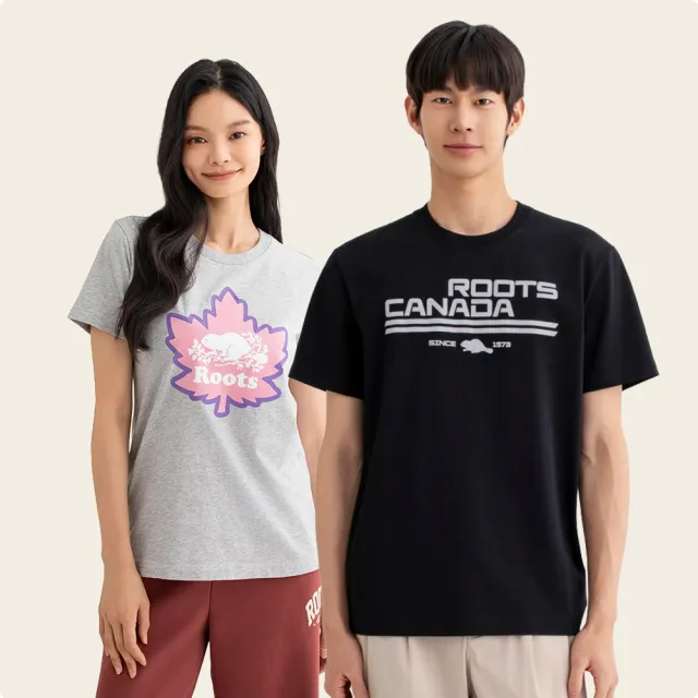 【Roots】男女款-精選Roots 經典海狸圖案短袖T恤(多款可選)(其他規格)