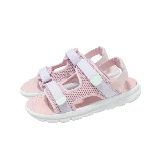 【PUMA】涼拖鞋 Evolve Sandal JR 大童 女鞋 粉紅 白 魔鬼氈 運動鞋 390449-17