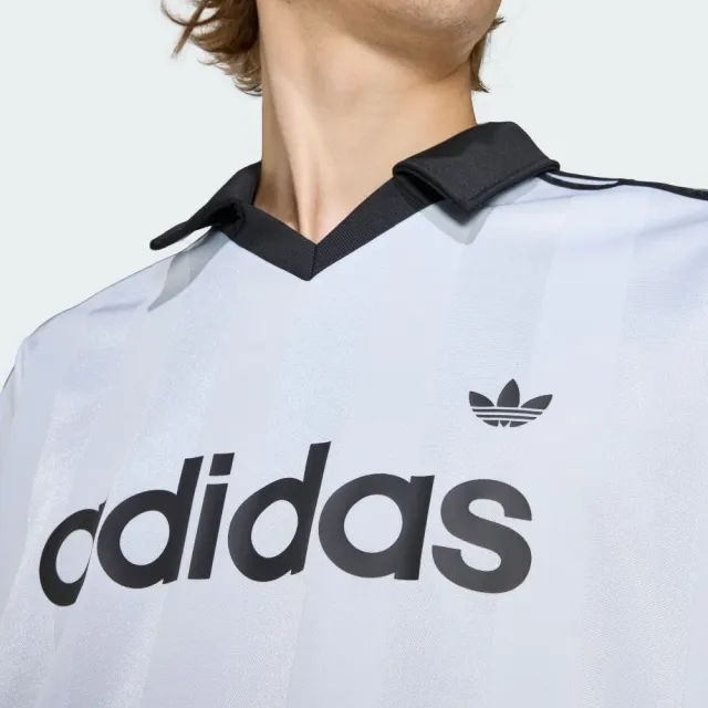 【adidas 愛迪達】短袖上衣(KE2453 男款ORIGINALS復古休閒V領短袖T恤 藍色)