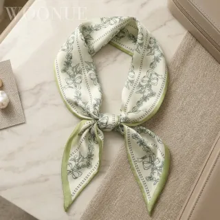 【WOONUE】春夏氣質絲綢質感長絲巾領巾圍巾飄帶綁巾髮帶(送禮母親節老婆媽媽女友閨蜜朋友姐妹禮物)