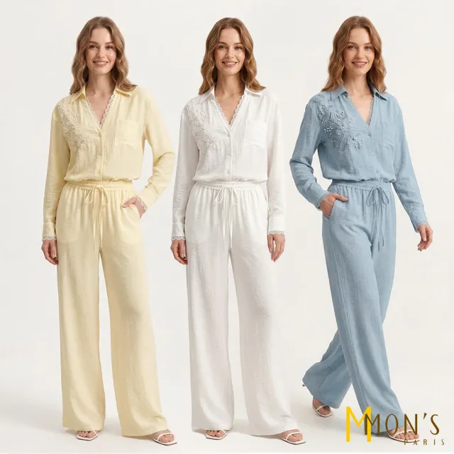 【MON’S】高訂縫珠精品套裝(直)