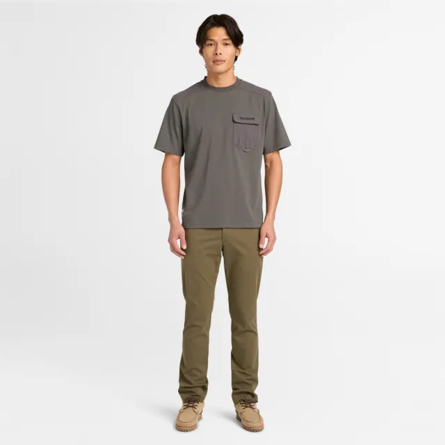 【Timberland】男款黑色Timberchill短袖T恤(A2R8HW08)