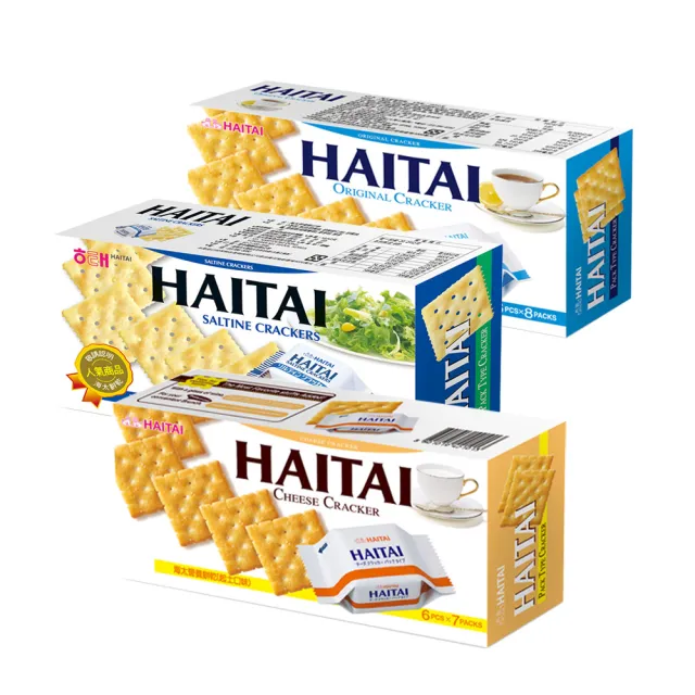 【HAITAI  海太】海太蘇打餅乾x4入(口味任選)